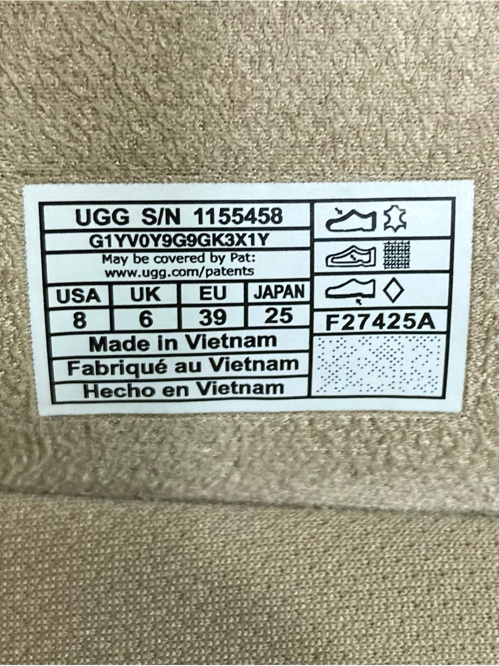 New Ugg Goldenstar Hi Slide Suede Platform Sandal Women’s Size 8 Sand - Picture 8 of 8